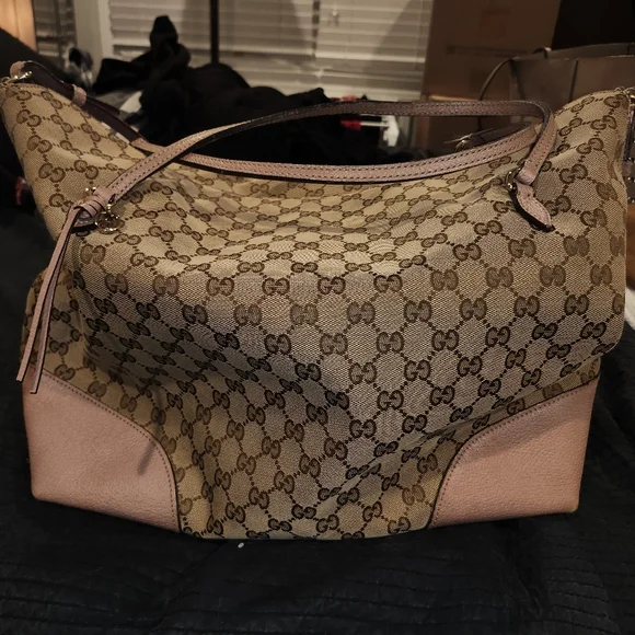 Gucci Bree Tote Beige Canvas - Picture 1 of 10